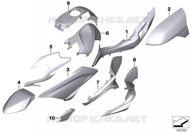 Pièces peintes U751 alpin-weiss 3 BMW Motorrad BMW Motorrad R 1250 2017 K5x  K52 (0J61, 0J63)