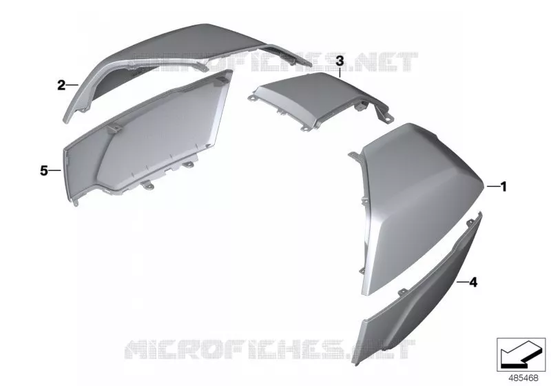 Pièces peintes topcase WN2T impérial BMW Motorrad BMW Motorrad K 1600 2017 6 cyl.  K61 (0F51, 0F53)