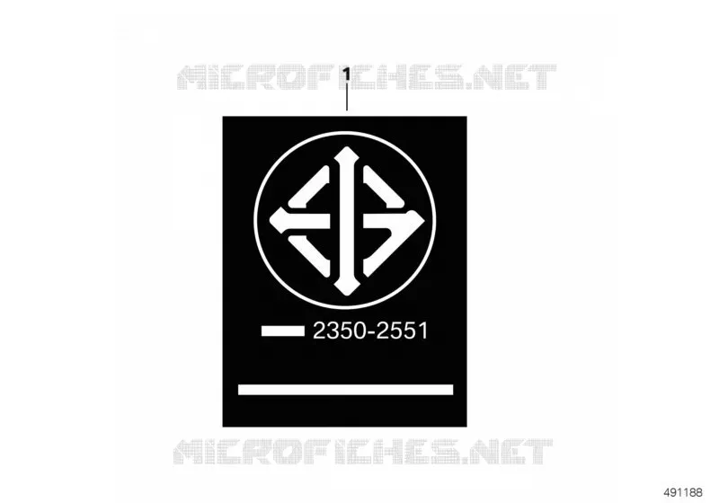 Plaque BMW Motorrad BMW Motorrad S 1000 2018   K67 (0E21, 0E23)