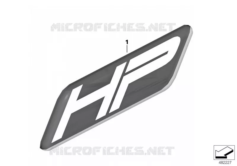 Plaquette HP BMW Motorrad BMW Motorrad K 1200 2004 K4x 4 cyl.  K43 (0584,0594)