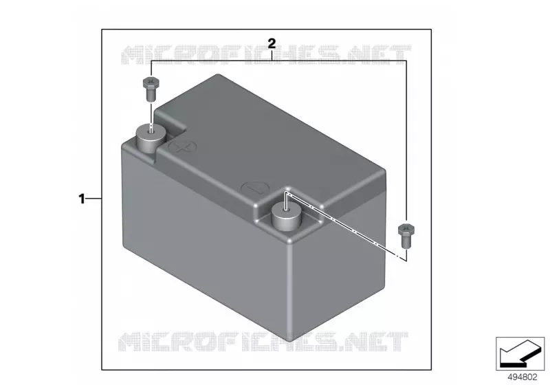 Post-équipement batterie lithium-ion BMW Motorrad BMW Motorrad R 1250 2017   K53 (0J71, 0J73)