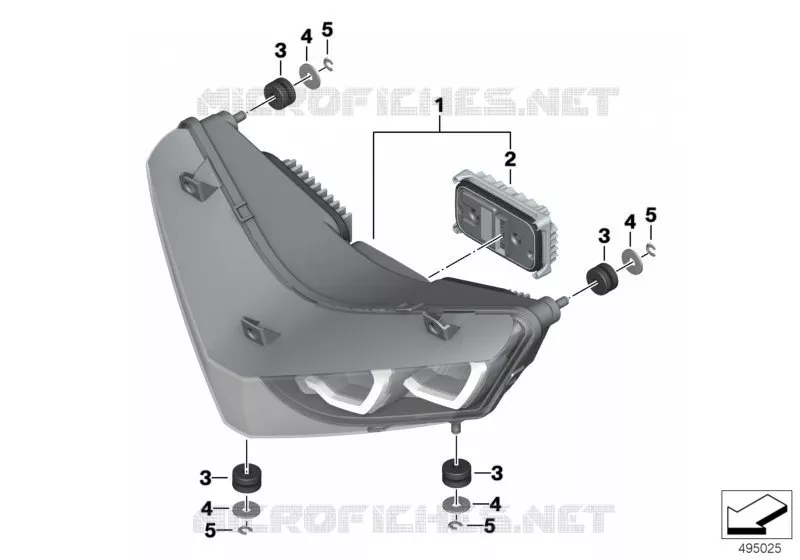 Projecteur LED BMW Motorrad BMW Motorrad C 400 2018   K08 (0C06, 0C16)