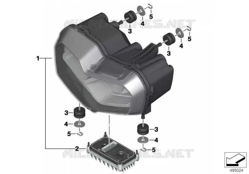 Projecteur LED BMW Motorrad BMW Motorrad C 400 2018   K09 (0C09, 0C19)