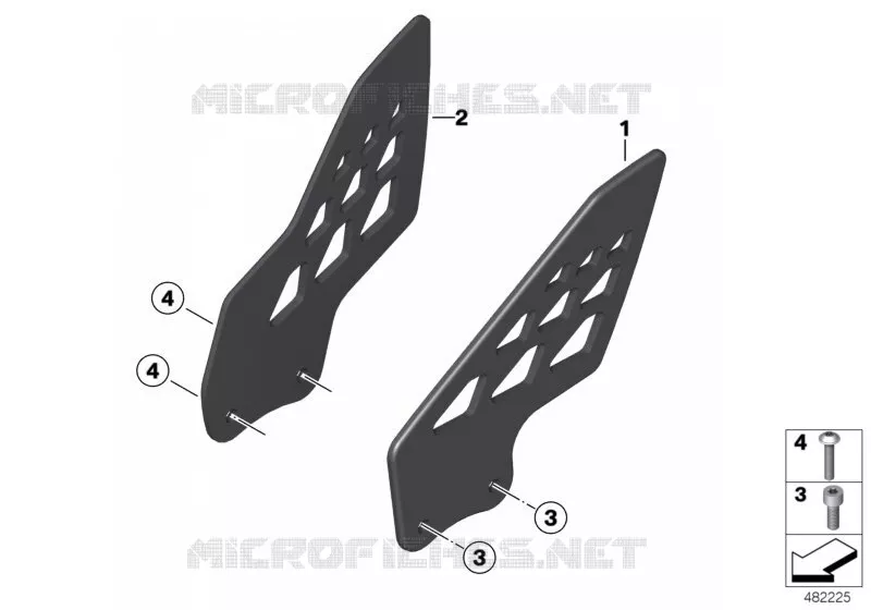 Protège-talon HP carbone BMW Motorrad BMW Motorrad S 1000 2010   K46 (0524,0534)