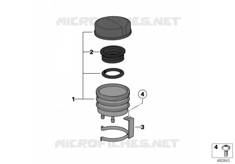 Réservoir AR BMW Motorrad BMW Motorrad K 1100 1989 4 cyl. 4 soup.  K589 (0526, 0536)