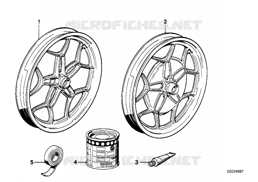 Roue en fonte argent/blanc BMW Motorrad BMW Motorrad Classic R 65 1981 Boxer (78-85)  R65