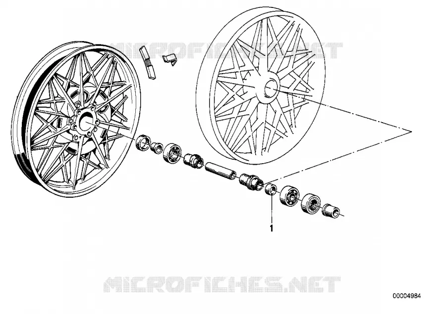 Roue en fonte-rondelles decartement BMW Motorrad BMW Motorrad Classic R 65 1980 Boxer (78-85)  R65