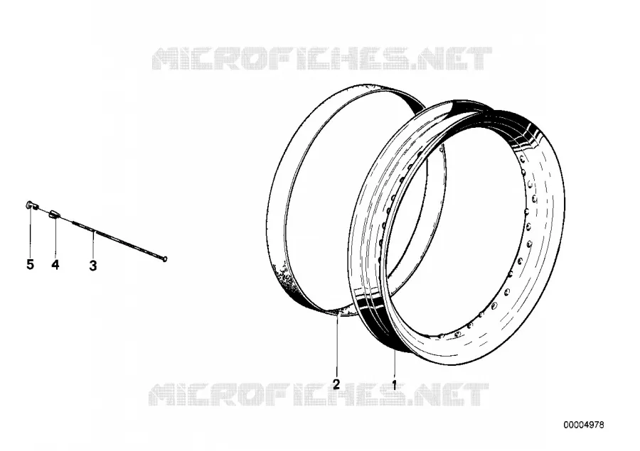 Roue pleine-jante/rayon BMW Motorrad BMW Motorrad Classic R 60 1975 Boxer (69-76)  R60