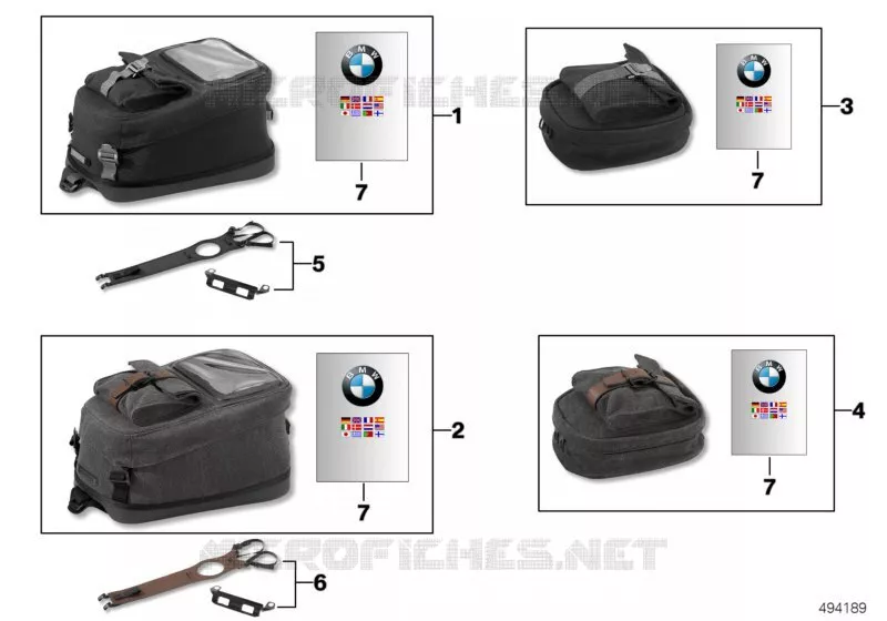 Sacoche de réservoir BMW Motorrad BMW Motorrad R nineT 2015   K32 (0J21, 0J23)