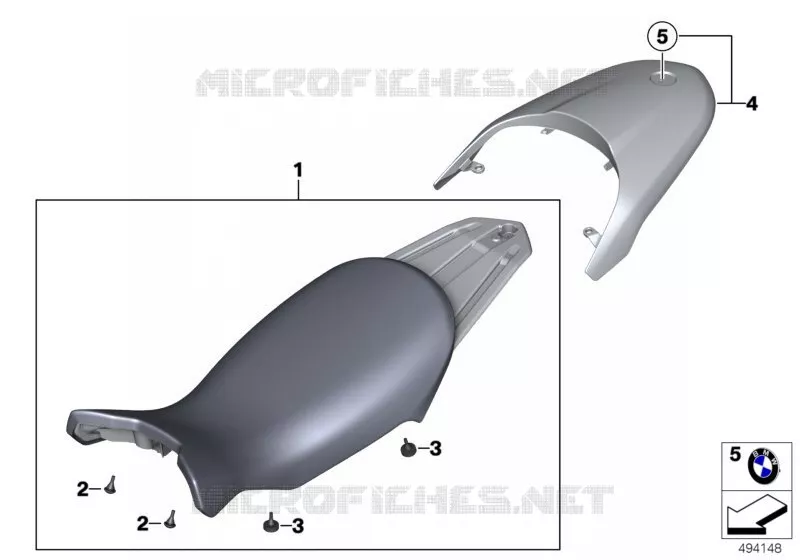 Selle pilote Urban BMW Motorrad BMW Motorrad R nineT 2015   K23 (0J31, 0J33)
