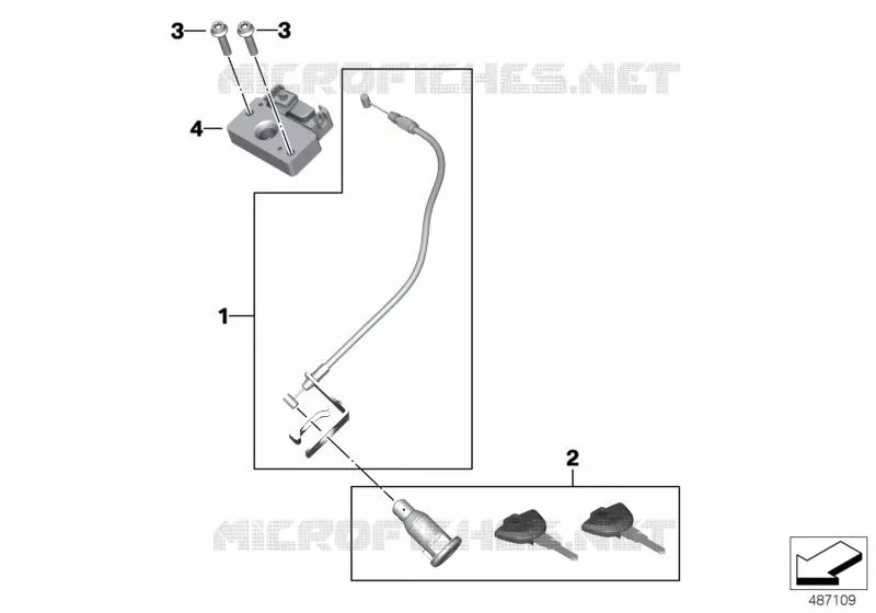Serrure de selle BMW Motorrad BMW Motorrad G 310 2016   K02 (0G02, 0G12)