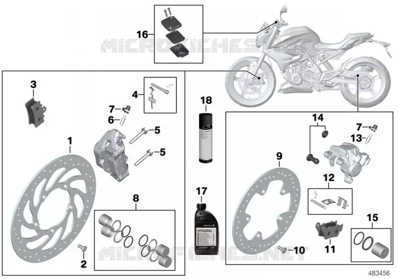 Service freins BMW Motorrad BMW Motorrad G 310 2016   K03 (0G01, 0G11)