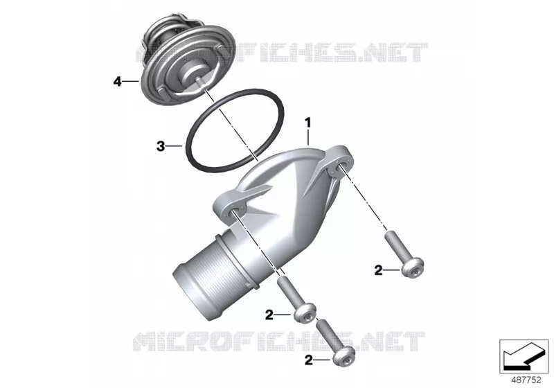 Thermostat et conduites liquide refroid BMW Motorrad BMW Motorrad S 1000 2018   K67 (0E21, 0E23)