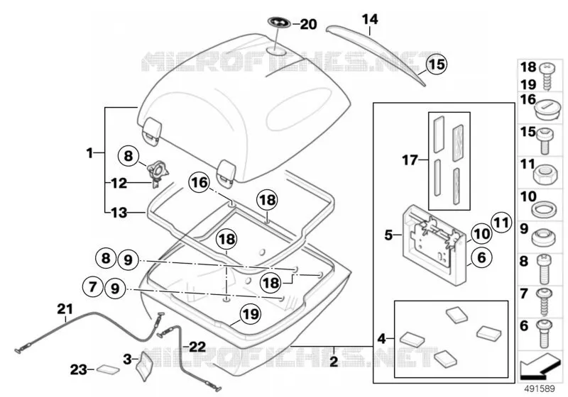 Top-case 28l BMW Motorrad BMW Motorrad R 900 2009 K2x  K26 (0330,0340)