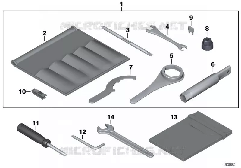 Trousse à outils BMW Motorrad BMW Motorrad S 1000 2016   K47 (0D52, 0D62)