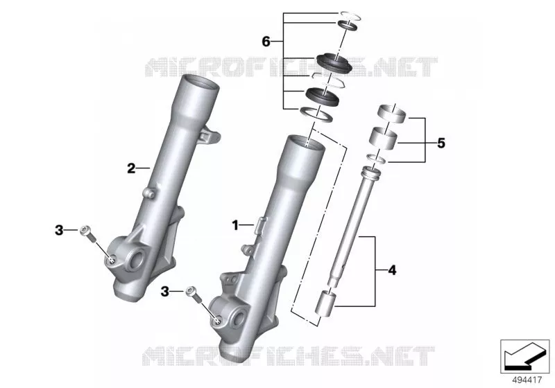 Tube glissant BMW Motorrad BMW Motorrad C 400 2018   K09 (0C09, 0C19)