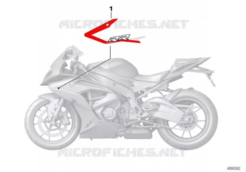 autocollant côté de carénage BMW Motorrad BMW Motorrad S 1000 2010   K46 (0524,0534)