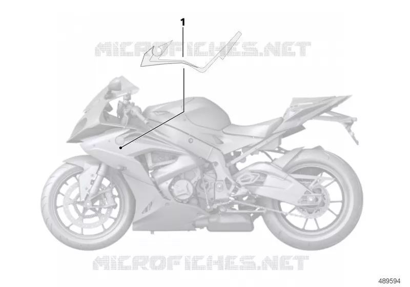 autocollant côté de carénage BMW Motorrad BMW Motorrad S 1000 2010   K46 (0524,0534)