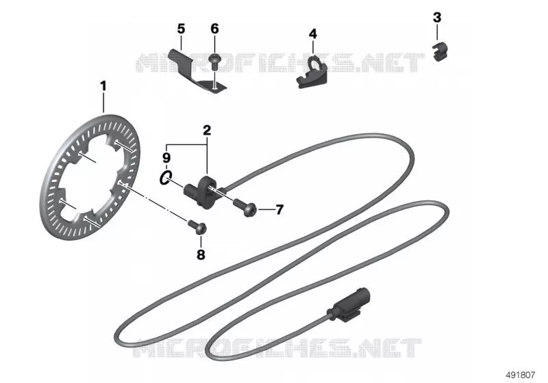 capteur vitesse de rotation avant BMW Motorrad BMW Motorrad R 1250 2017 K5x  K52 (0J61, 0J63)