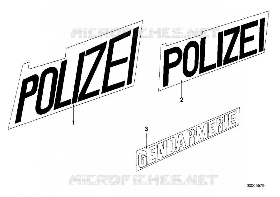 Autocollant Police BMW Motorrad BMW Motorrad Classic R 45 1980 Boxer (78-85)  R45