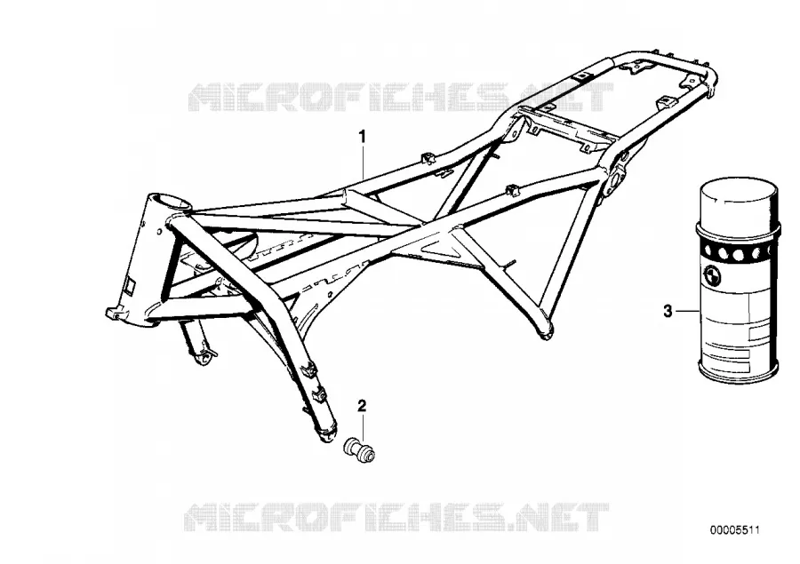 Cadre BMW Motorrad BMW Motorrad K 1100 1989 4 cyl. 4 soup.  K589 (0526, 0536)