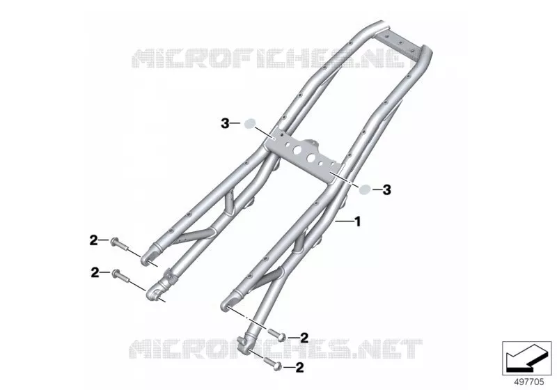 Cadre arrière BMW Motorrad BMW Motorrad S 1000 2018   K67 (0E21, 0E23)