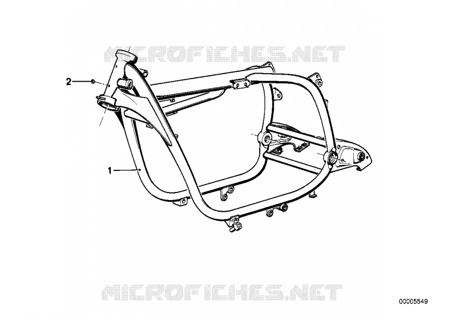 Cadre partie avant BMW Motorrad BMW Motorrad Classic R 90 1973 Boxer (69-76)  R90