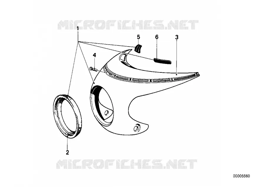 Carenage en appret BMW Motorrad BMW Motorrad Classic R 60 1975 Boxer (69-76)  R60