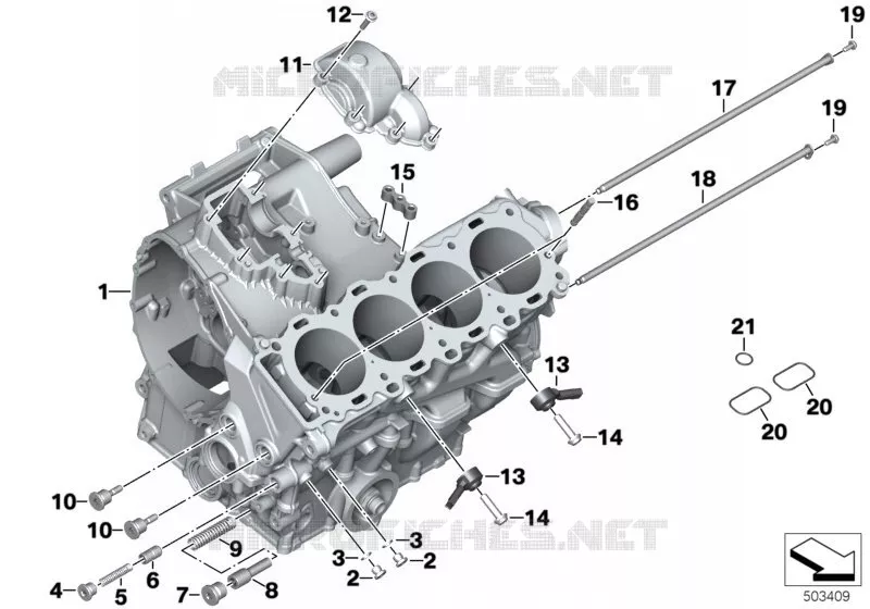 Carter-moteur BMW Motorrad BMW Motorrad S 1000 2018   K69 (0E41, 0E43)