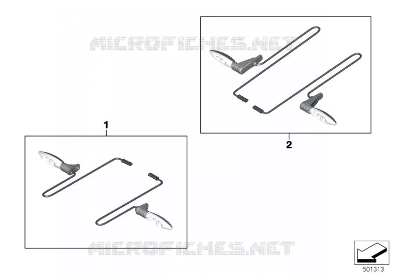 Clignotants à LED BMW Motorrad BMW Motorrad K 1300 2007 K4x 4 cyl.  K43 (0518,0519)