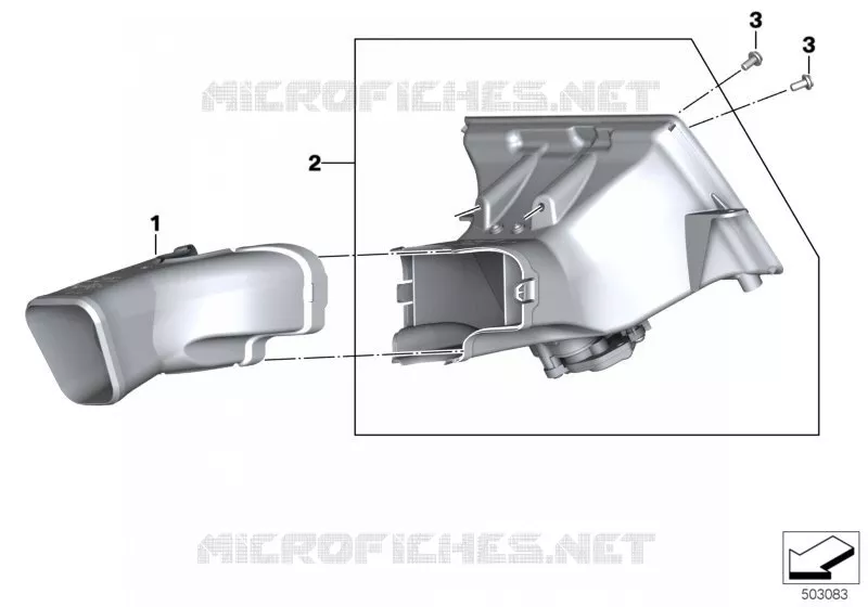 Conduit dair silencieux dadmission BMW Motorrad BMW Motorrad S 1000 2018   K69 (0E41, 0E43)