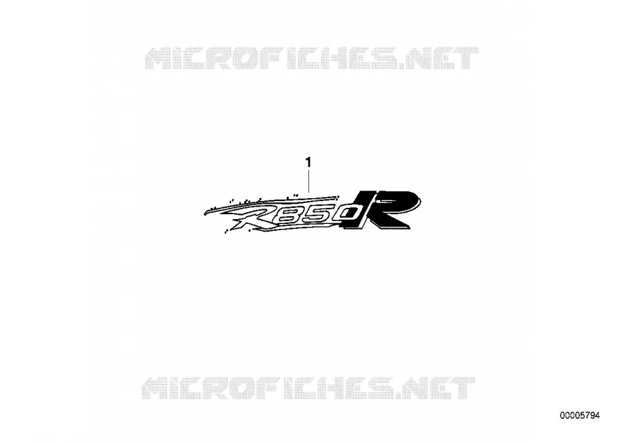 Etiquette BMW Motorrad BMW Motorrad R 850 1999 4V  R28 (0428)