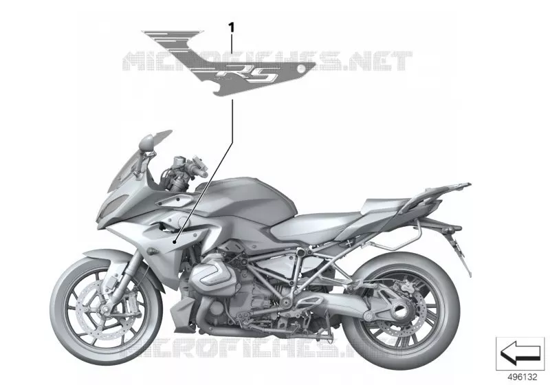 Etiquette adhésive BMW Motorrad BMW Motorrad R 1250 2018   K54 (0J81, 0J83)