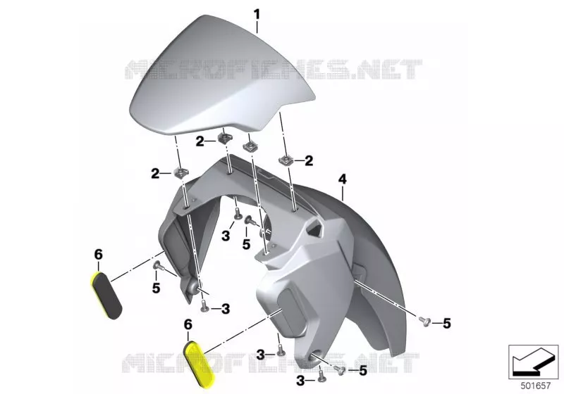 Garde-boue avant BMW Motorrad BMW Motorrad C 400 2018   K08 (0C06, 0C16)