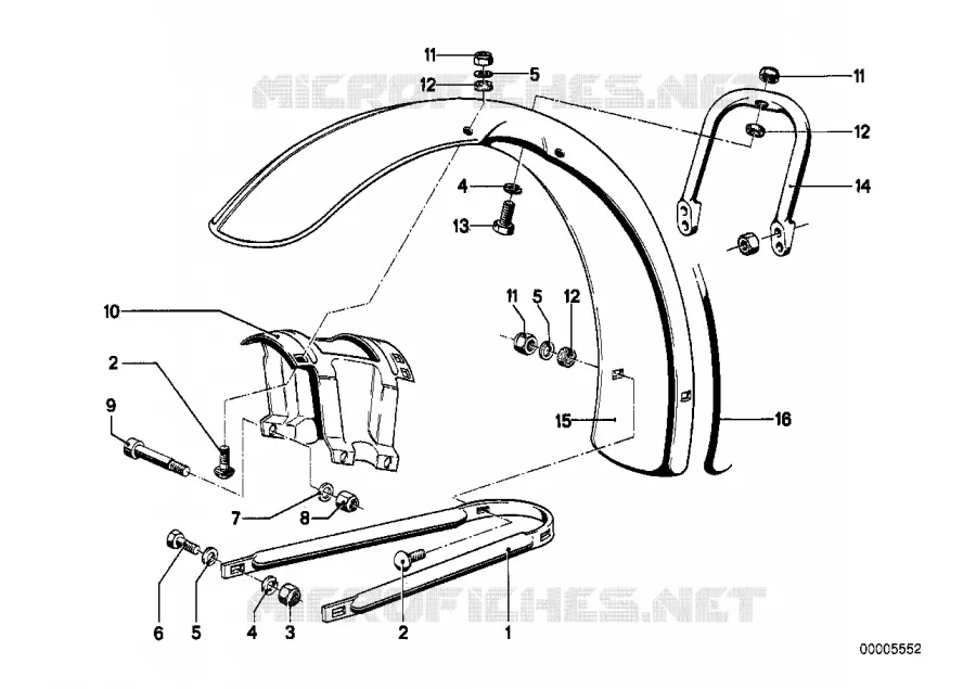 Garde-boue avant BMW Motorrad BMW Motorrad Classic R 60 1973 Boxer (69-76)  R60