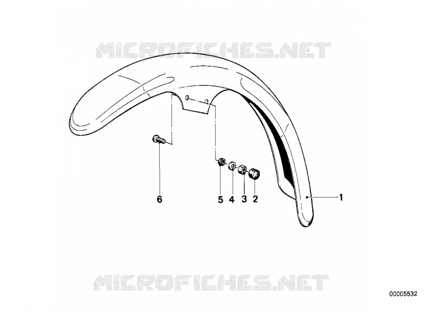 Garde-boue avant BMW Motorrad BMW Motorrad Classic R 65 1980 Boxer (78-85)  R65