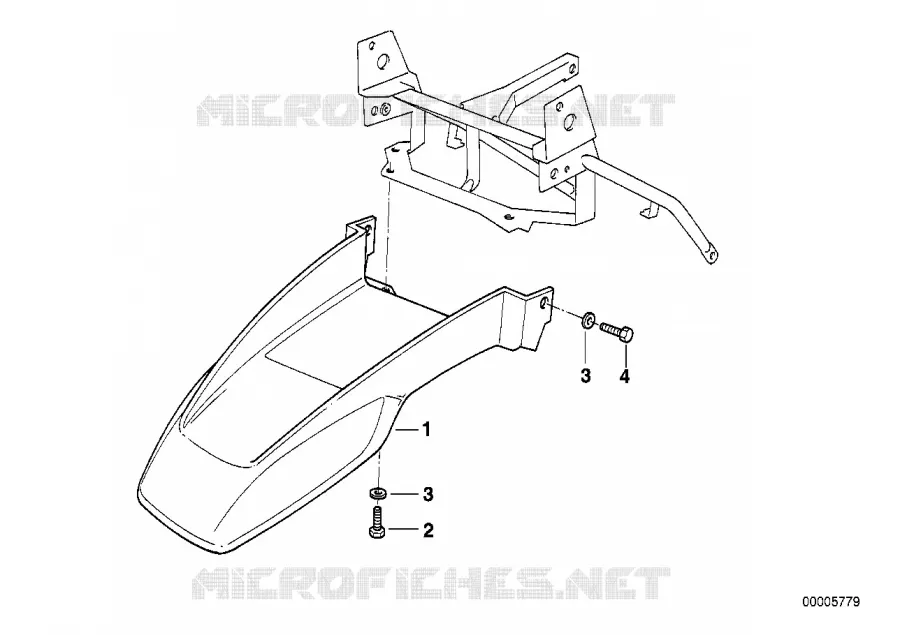 Garde-boue superieure BMW Motorrad BMW Motorrad R 1100 1993 4V  259 (0404,0409)