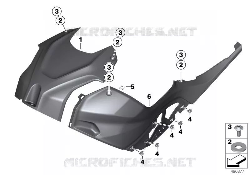 Garniture de réservoir de carburant BMW Motorrad BMW Motorrad S 1000 2018   K67 (0E21, 0E23)
