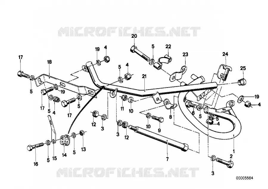 Habillage integral/tube principal BMW Motorrad BMW Motorrad Classic R 75 1973 Boxer (69-76)  R75