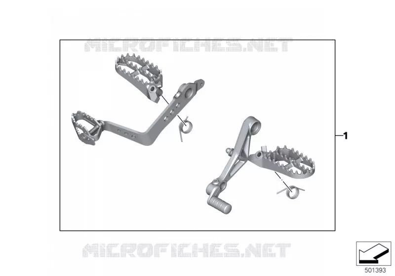 Jeu Enduro repose-pieds et pédales BMW Motorrad BMW Motorrad F 850 2016   K81 (0B09, 0B19)