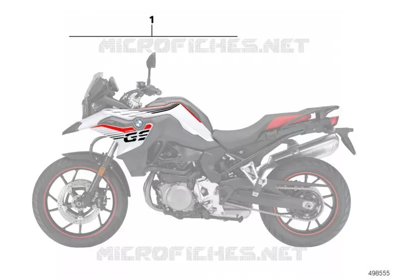 Jeu autocollant BMW Motorrad BMW Motorrad F 850 2016   K81 (0B09, 0B19)