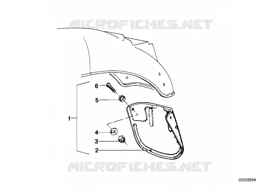 Jeu de bavettes arrière BMW Motorrad BMW Motorrad Classic R 75 1973 Boxer (69-76)  R75