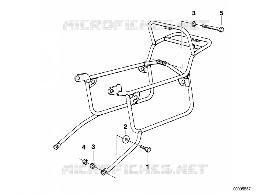 Jeu de support de coffre BMW Motorrad BMW Motorrad Classic R 75 1976 2V (76-85)  R75