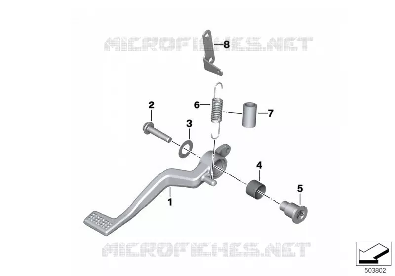 Pedale de frein BMW Motorrad BMW Motorrad S 1000 2018   K69 (0E41, 0E43)