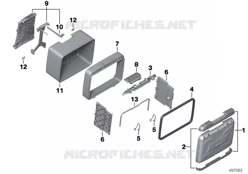 Pièces Vario-Topcase BMW Motorrad BMW Motorrad R 1200 2015 K5x  K50 (0A51, 0A61)