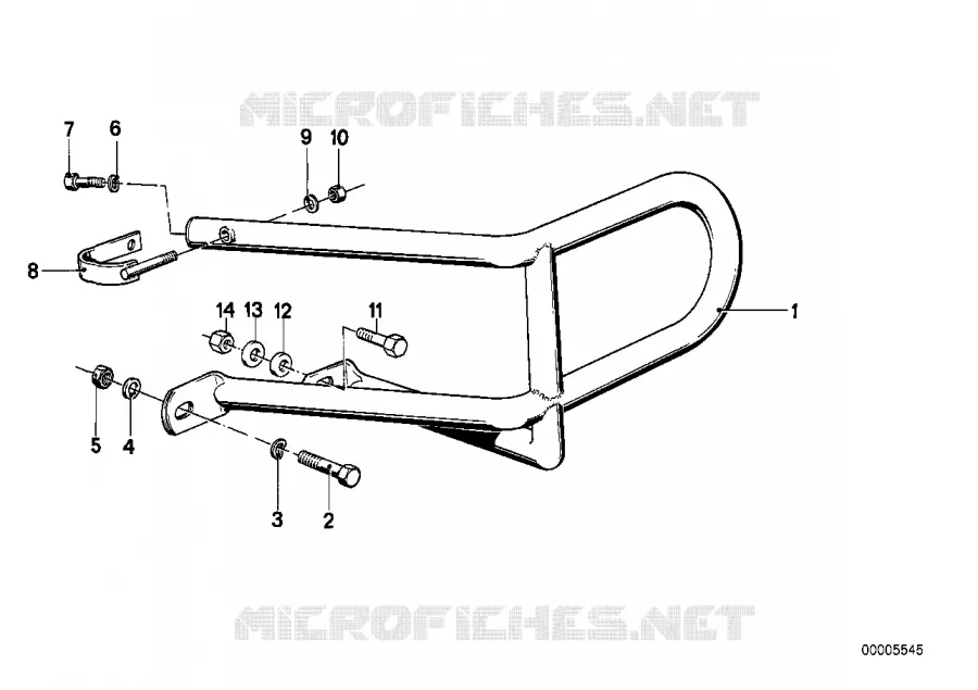 Pieces detrier de protection arriere BMW Motorrad BMW Motorrad Classic R 65 1980 Boxer (78-85)  R65