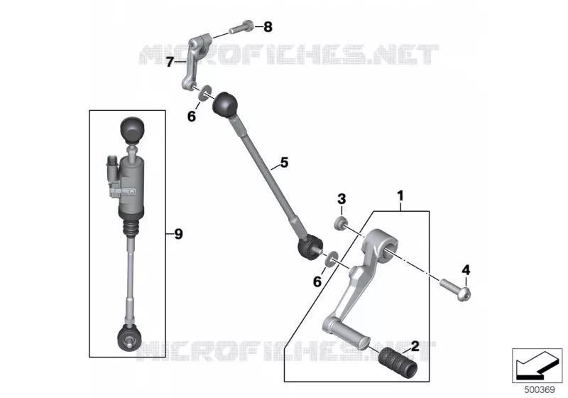 Pièces extérieures de cde des vitesses BMW Motorrad BMW Motorrad S 1000 2018   K69 (0E41, 0E43)