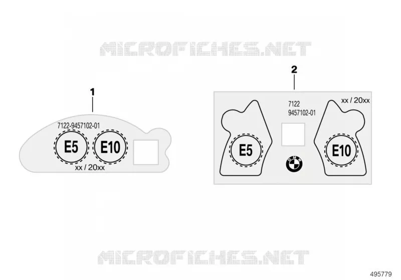 Plaque indicatrice du carburant BMW Motorrad BMW Motorrad S 1000 2014   K49 (0D03, 0D13)