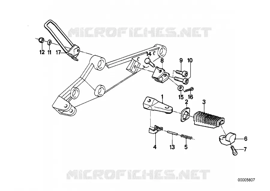 Plaque p.repose-pied/repose-pied arr. BMW Motorrad BMW Motorrad Classic K 100 1982 4 cyl. 2 soup.  K589 (0501,0511)