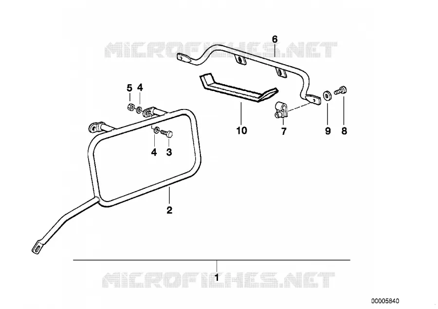 Porte-bagage p syst.dechappement bas BMW Motorrad BMW Motorrad Classic R 100 1986 2V (87-90)  R100